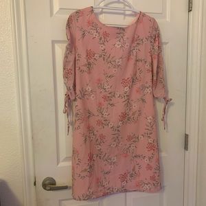Blush pink floral dress